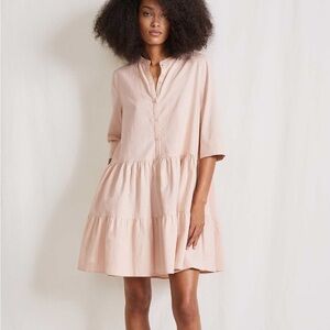 A Piece Apart Dress MAURINO DROP WAIST MINI Blush Pink Relaxed Fit Sz L
